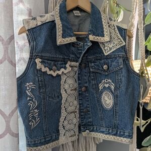 Vintage Zana Di Cottagecore Denim Vest